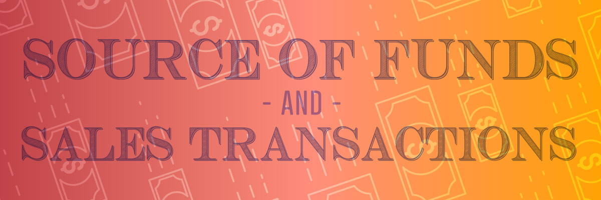 Source of Funds and Sales Transactions