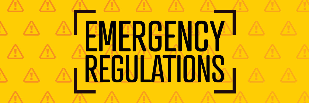 DOLI Emergency Regulations